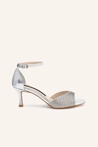MARCATELLI Gümüş Işıl Topuklu Sandalet