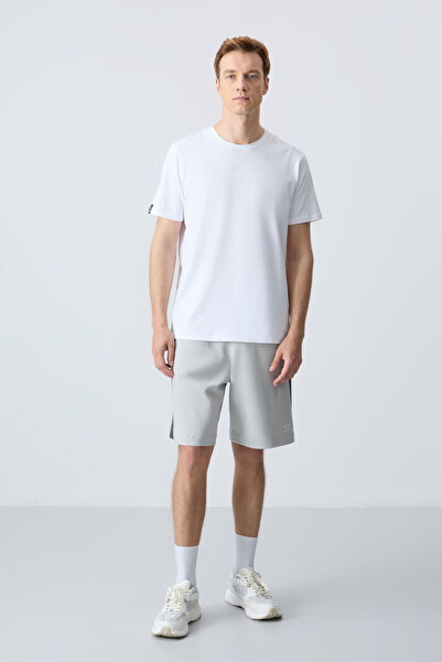 AIR JONES Taş Pamuklu Kalın Yumuşak Dokulu Standart Fit Basic Erkek Şort  - 81280