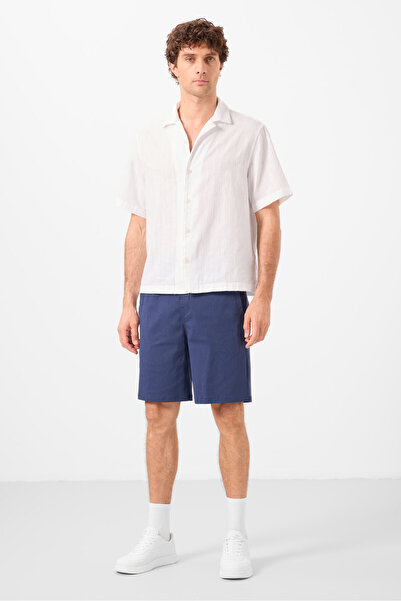 TOMMY LIFE Parlament Standart Fit Dokuma Hafif Esnek Chino Erkek Şort - 81292