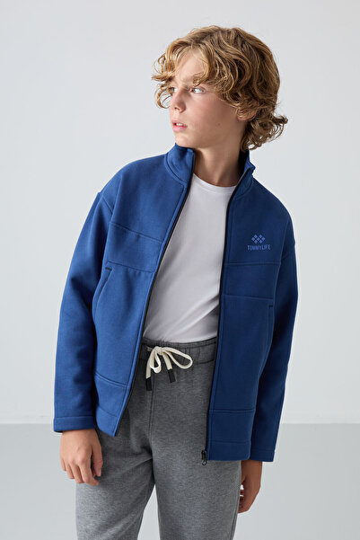 TOMMY LIFE Парламент Бавовняний Товстий Внутрішній Пухнастий М'яка Тканина Стандартний Крій Вишитий Хлопчачий Світшот - 11245