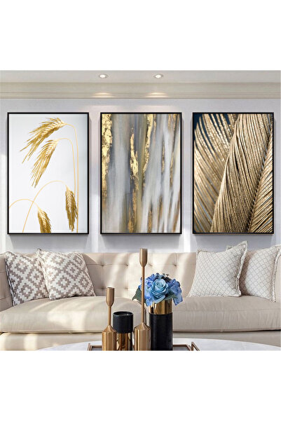 KOLAJTASARIM Golden Breezes: Soft Pastels and Metallic Glitters Metal Framed ...