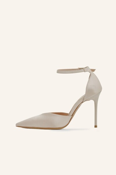 MARCATELLI Şampanya Saten Elenor Topuklu Ayakkabı
