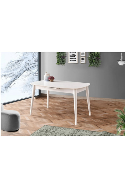 Levent Mobilya Aksesuar ESSEN MUTFAK MASASI, BEYAZ, 130x80