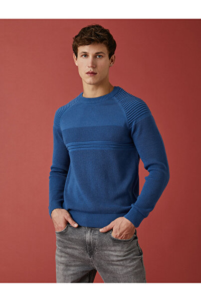 Koton Men's Blue Sweater 3WAM70010HT