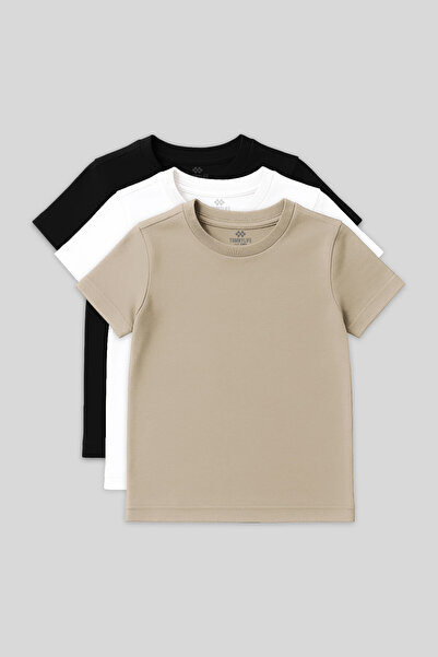 TOMMY LIFE Tricou pentru copii unisex, cu decolteu în formă de O, standard, p...