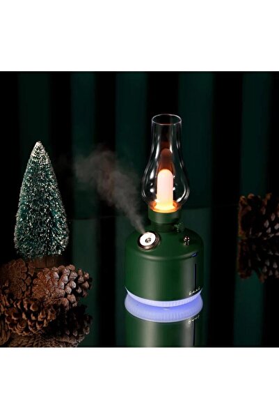 Mi7a Dekoratif Vintage Lamba Şarj Edilebilir Hava Nemlendirici Buhar Makinesi 300ml Aroma Difüzör