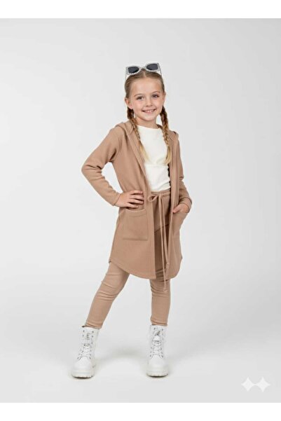 Burçak Butik Κοριτσίστικα με κουκούλα Ζακέτες / Κολάν / Μπαντίκι κοτλέ Σετ 3-...