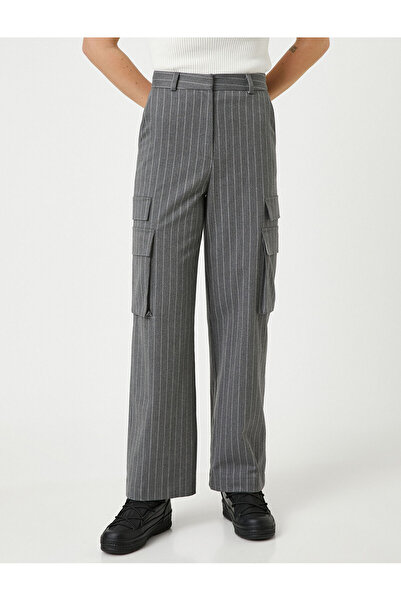 Koton X Şahika Ercümen - rovné cargo kalhoty s bočními kapsami