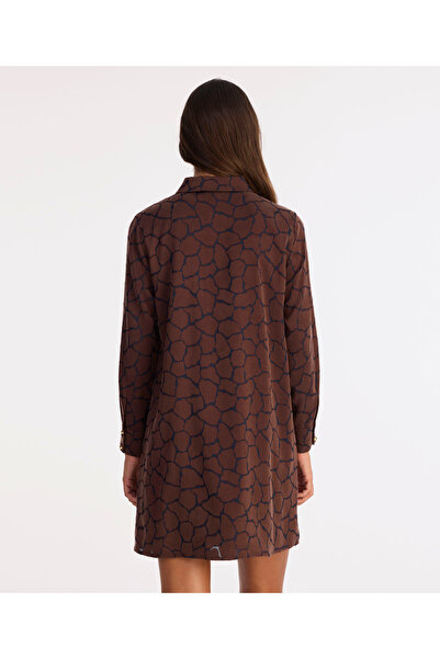 Yargıcı A Form Gömlek Yaka Uzun Kol Elbise