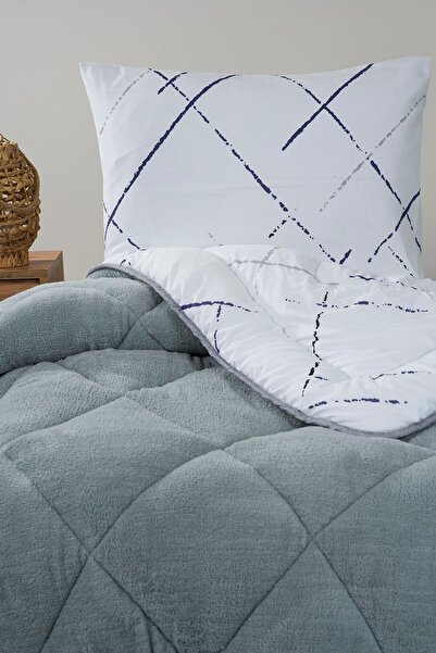 Sudemhome Single Double Sided Luxury Welsoft Elite Quilt Soft Fleece Quilt Pillow Case Reflection Smoked