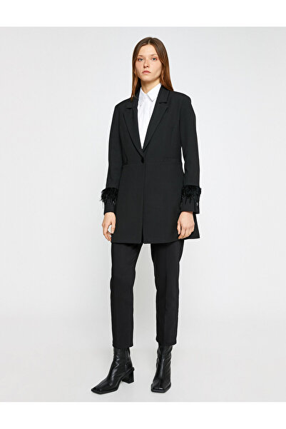 Koton Blazer Jachetă Mâneci Pene Detaliat Un singur buton