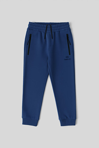 TOMMY LIFE Saks cipzáras, standard szabású fiú melegítőnadrág - 10798