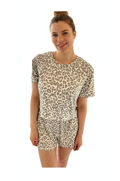 Merlot Knitted Pajama Set - T-Shirt and Shorts