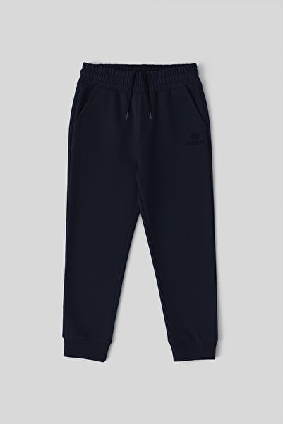 TOMMY LIFE Navy Blue Standard Fit Cuffed Slim Boys' Tracksuit Bottom - 11205