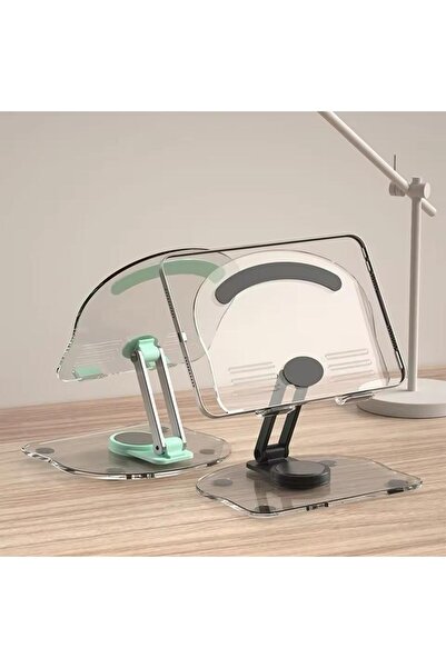 Mi7a TABLET TUTUCU ŞEFFAF METAL APARAT 360 DÖNEBİLEN KATLANABİLİR