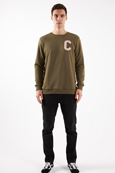 The Crow Boston Khaki O-Neck Sweatshirt