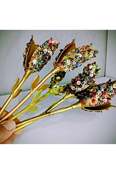 El Yapımı Tasarım Yapay çiçek 5 dal demet el yapımı süsleme tasarım