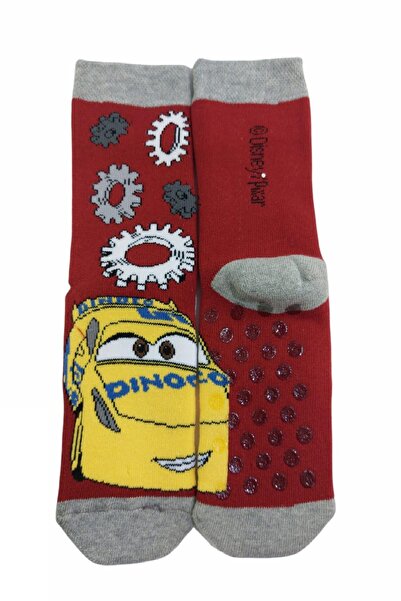 Çimpa Winter Children's Towel Socks with Cars Figures