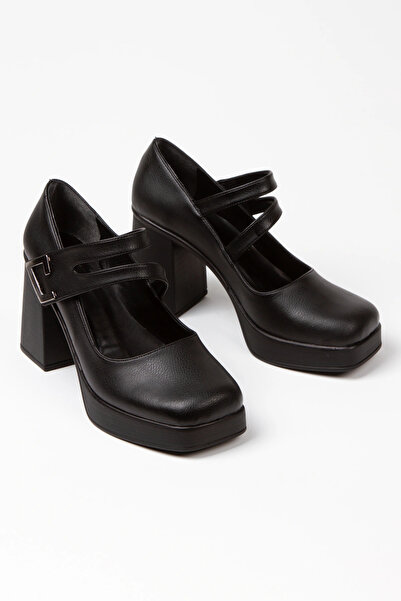 Miss Mitto Жіночі чорні лофери Новий стиль З плоским носком Легкі та на високих підборах Шикарні з деталями застібки Зручне взуття