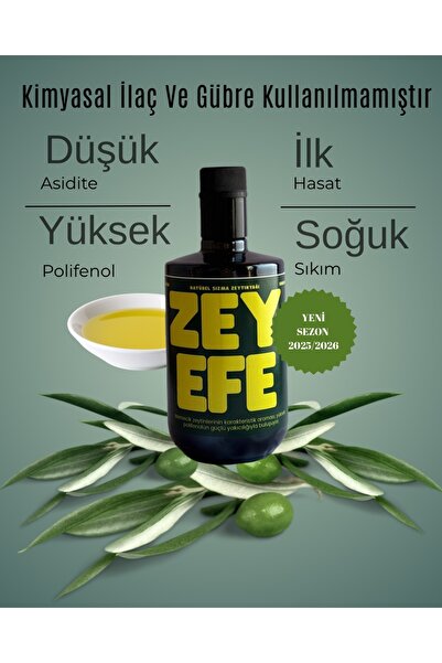 zeynel efe Özel Seri Organik Erken Hasat Zeytinyağı 500 ml