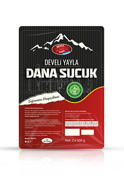 DEVELİ YAYLA SUCUK Ev Yapımı Tadında Geleneksel Kayseri Az Acılı Dana Sucuk 1 Kg