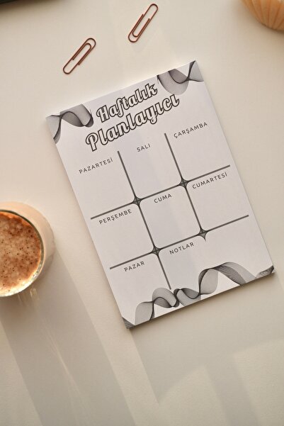 Mirya Notes A5 Sade Şık Haftalık Planlayıcı - Notepad - Not Defteri - Bloknot