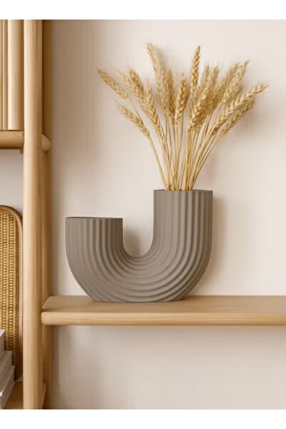 3D Brothers مزهرية على شكل حرف U ديكور منزلي عصري مزهرية على شكل حرف U لطاولة مركزية غرفة المعيشة أو المكتب أو ديكور منزلي