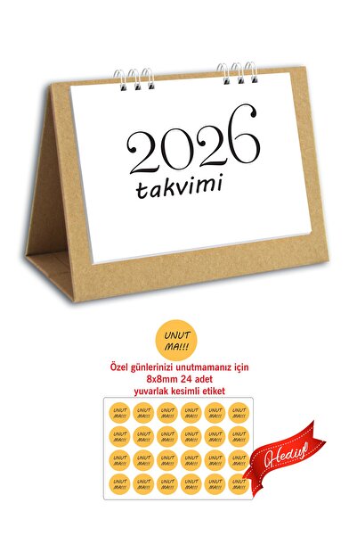 Foldart 2026 Takvim, 2026 Güzel Sözler Masa Takvimi 2026 Üçgen Takvim, 2026 Spiralli Masa Takvimi