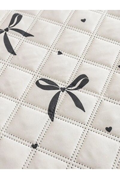 LC Waikiki Lcw Black Bow Printed Single Bedspread 160X220 cm