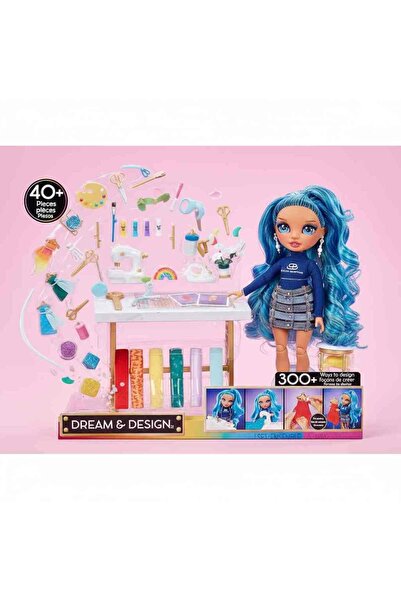 Rainbow High Papusa Skyler Bradshaw cu Salon de Moda, Albastru, 28 cm, pentru...