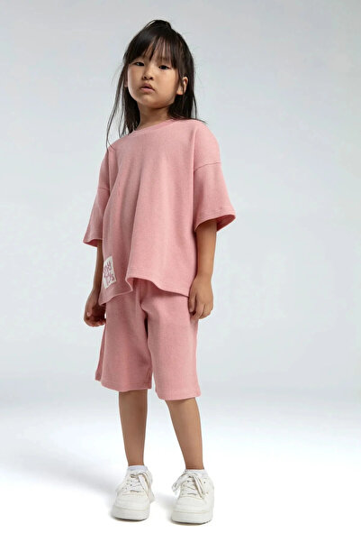 Rolypoly Girl's Bermuda Suit Waffle Knitted Fabric