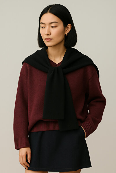 Wega Moda Square Patchwork Scarf - Sports Knitwear Knitted Shoulder Scarf |   Unisex Boho Shawl - Scarf