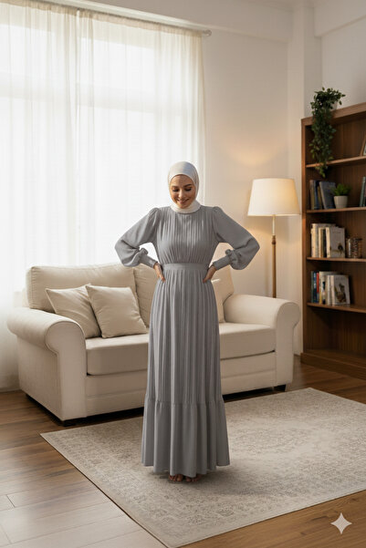 Mellyn Store Piliseli Şifon Elbise