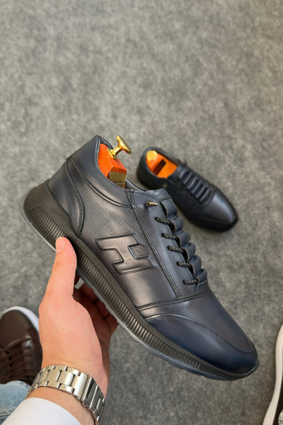 Greyybull Shoes Синій шкіряний чоловічий спортивний