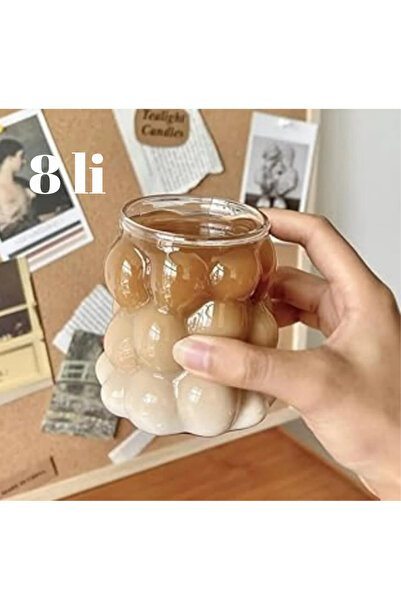 ROYALGROSS 8-Piece Heat-Resistant Borosilicate Glass Cup Set | Coffee and Presentation Cup