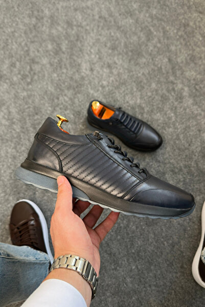 Greyybull Shoes Navy Blue Δερμάτινα Ανδρικά Σπορ