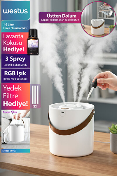 TeknoExpress 1.6 Litre Hava Oda Nemlendirici Buhar Makinesi Ultrasonik Aroma ...