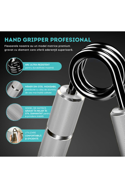 NARCIX FLEXOR FITNESS, stainless steel, non-slip handle – 50 kg