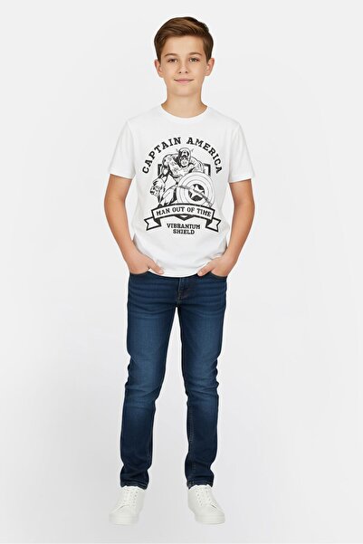 Marvel Kids Boy Crew Neck Short Sleeve Graphic Print T-Shirt, White