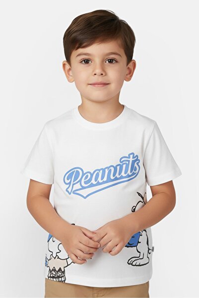Disney x Peanuts Toddlers Boy Graphic Print T-Shirt, White