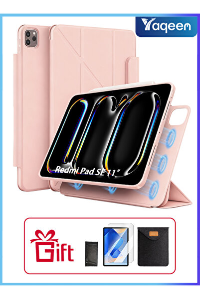 yaqeen Redmi Pad SE 11-Inch Pad Case 720 Degree Convenient Magnetic Attachment Shockproof Y Folding Stand