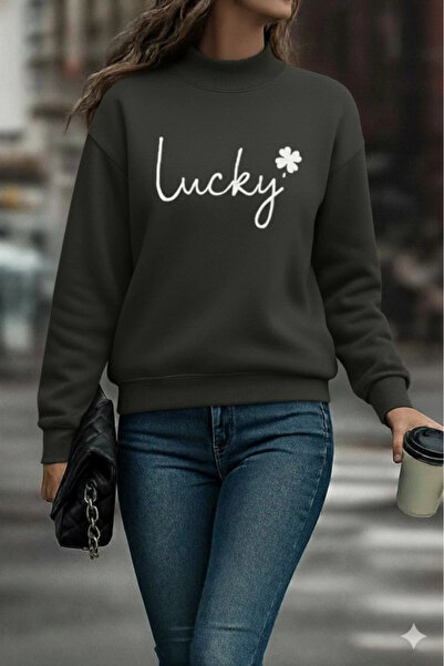 Butik    Women's Long Sleeve Crew Neck Viscose Two Thread Blouse