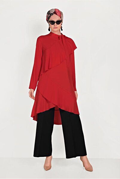 Alvina Neck Tie Asymetric Tunic 40447