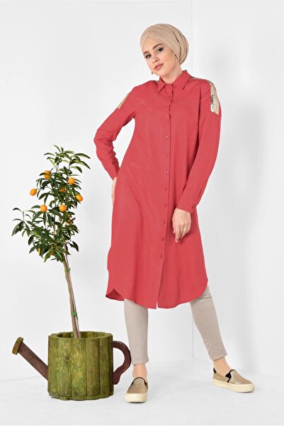 Alvina Sequined Shoulder Detailed Tunic 4348