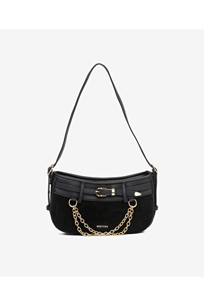 Greyder Kadın Siyah Hakiki Deri Çapraz Çanta 5K2CN69785