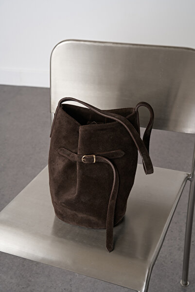 Beyyoglu %100 Süet Deri Bucket Çanta