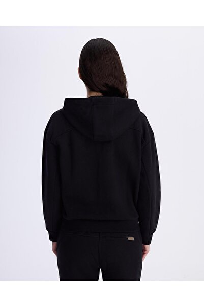 Kappa Logo Femisa Tour Women's Black Comfort Fit Zippered Tracksuit Top