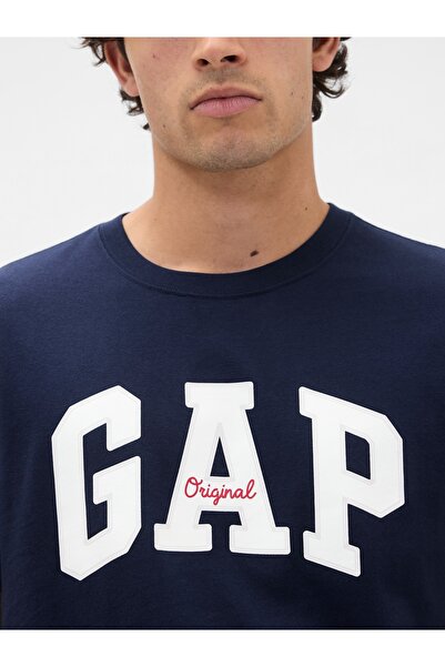 GAP Men's Navy Blue Everyday Soft Logo T-Shirt