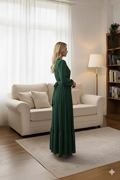 CYM Butik Pleated Chiffon Hijab Dress