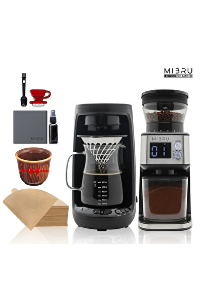 MIBRU Specialty Coffee Maker Set Today's Coffee Maker Professional Package with Electric Grinder